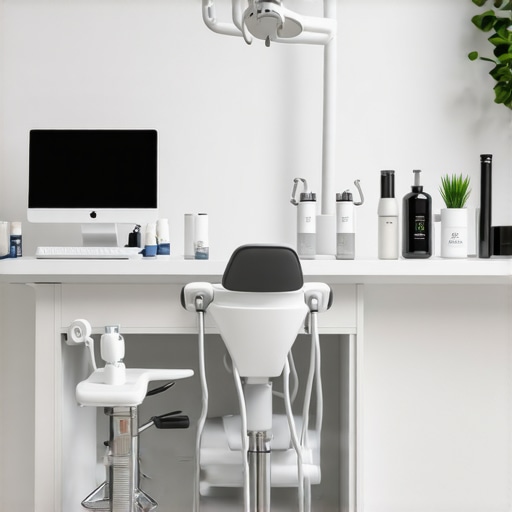 Cutting-edge dental technology in practice Dentist using modern equipment in a high-tech dental clinic