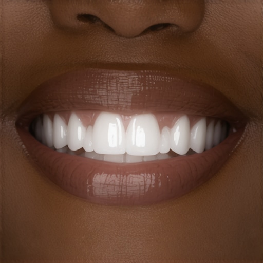 Bright Smile After Cosmetic Dentistry Smiling person with perfect, white teeth