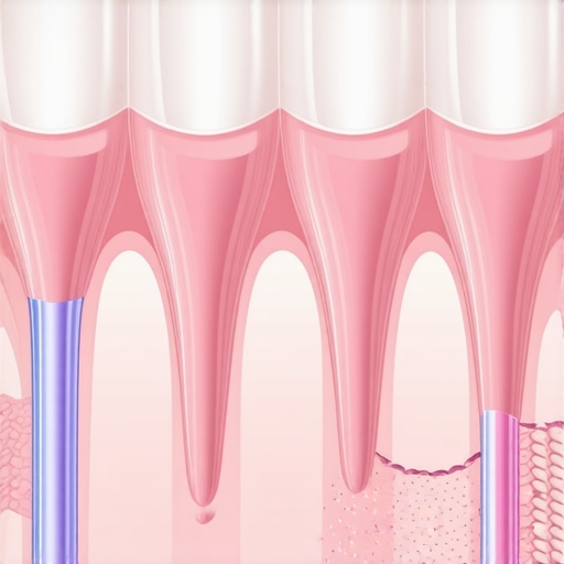 Diagram showing non-invasive gum regeneration procedure using platelet-rich plasma