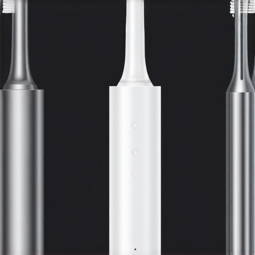 Person demonstrating the use of sonic toothbrush and water flosser for oral health