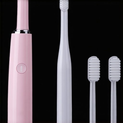 Advanced Oral Hygiene Tools Modern electric toothbrush and interdental brushes ready for use on a clean surface.
