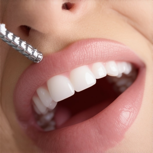 A person using dental wax on a chipped crown in a travel setting