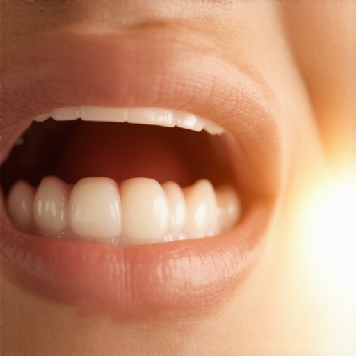 Person using dental mirror to check back molars for signs of wisdom teeth movement.