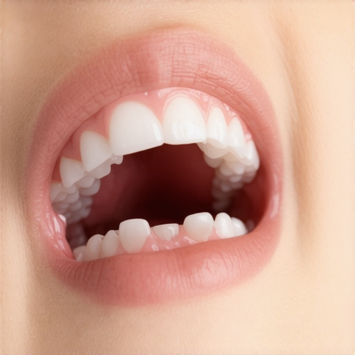 Dentist examining a child's mouth with dental x-ray