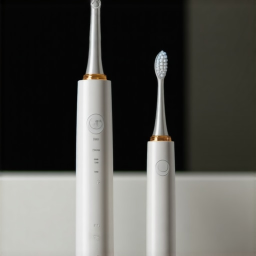 Oral Care Tools for Long-Term Success Electric toothbrush and water flosser on a bathroom counter