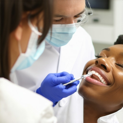 Dental Consultation for Tooth Replacement Dentist showing options for missing tooth replacement to a patient during consultation