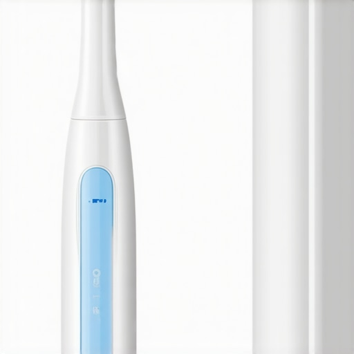 A modern electric toothbrush with a built-in pressure sensor and timer, highlighting advanced dental hygiene technology