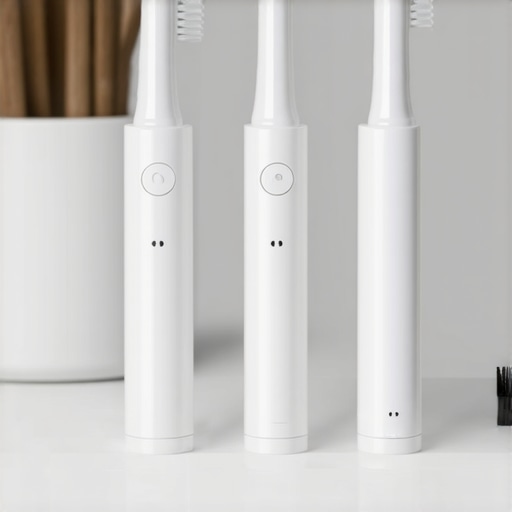 Essential Dental Maintenance Tools A collection of high-quality toothbrush, interdental water flosser, and ultrasonic scaler demonstrating essential tools for oral health preservation.