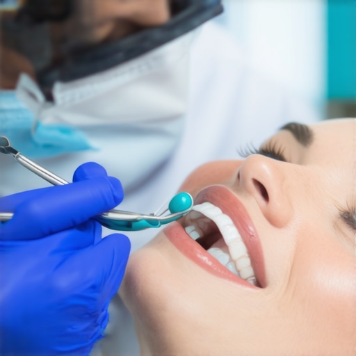 Dentist using advanced tools for a thorough dental check-up, highlighting personalized care.