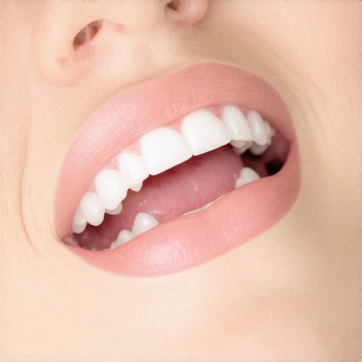 Professional Teeth Whitening Procedure Dental professional performing teeth whitening in a clinic setting