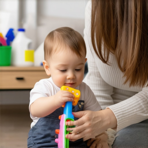 The secret to getting a toddler to sit still for an entire cleaning