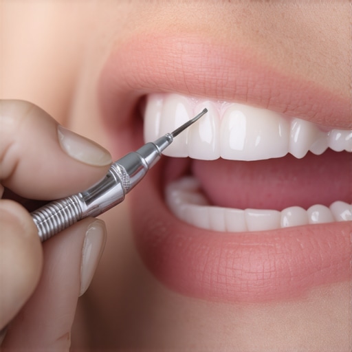 Dentist examining patient's gums with specialized tools for subtle signs of gum disease.