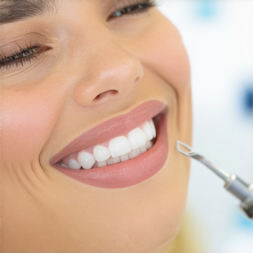 Personalized Dental Consultation Dentist discussing cosmetic dentistry options with a patient in a clinic setting