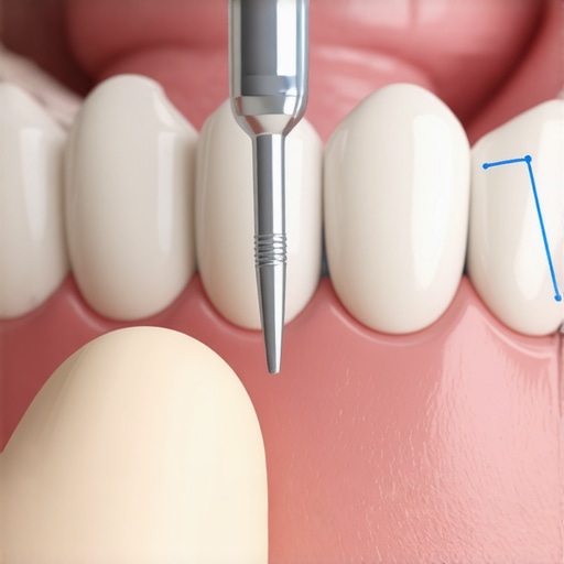 Adjusting a high dental filling Dentist adjusting a high dental filling with a polishing tool