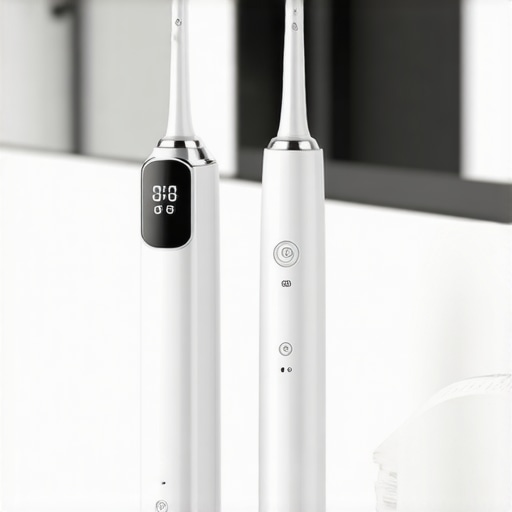 High-tech water flosser and electric toothbrush for home oral care