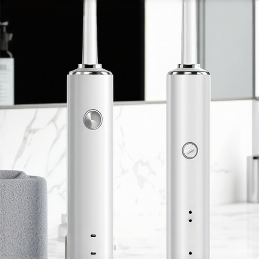 Advanced Dental Maintenance Tools A water flosser and electric toothbrush with pressure sensor for dental implant care