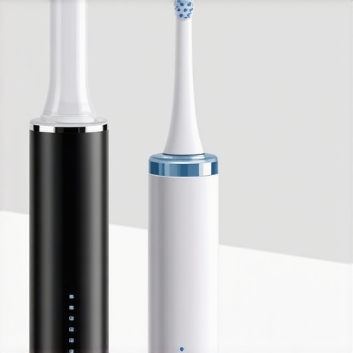 Advanced Oral Health Tools for Daily Maintenance Electric toothbrush and water flosser on a bathroom counter