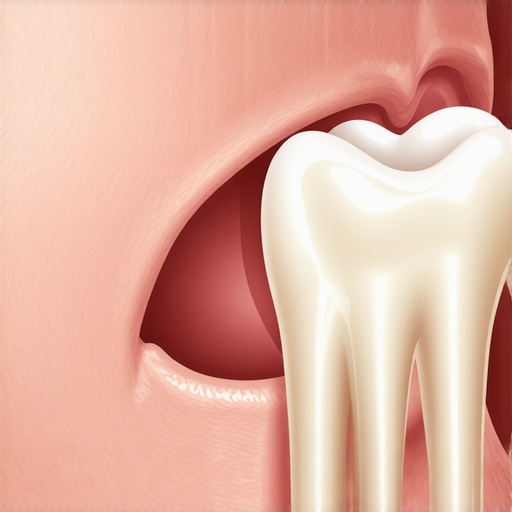 Diagram of an impacted wisdom tooth causing jaw muscle tension and dental crowding