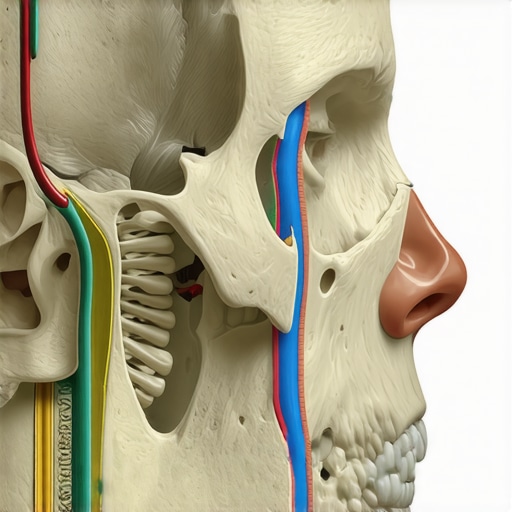 Anatomy of sinus and tooth root proximity Diagram showing how sinus pressure affects dental nerves in the upper jaw