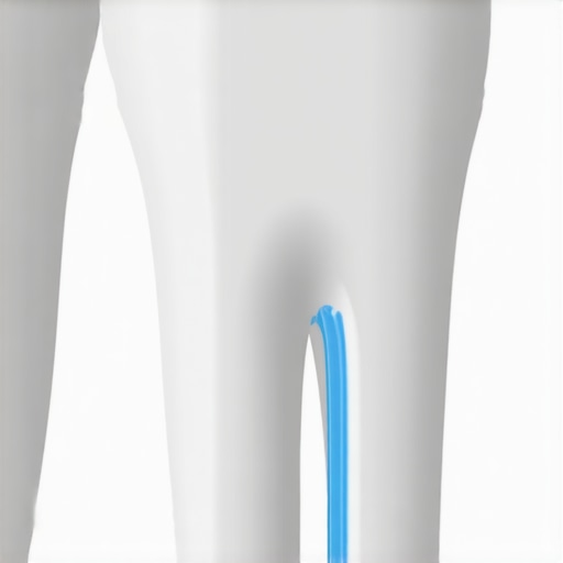 Checking for high spots on a dental filling Blue articulating paper marks on a white dental filling