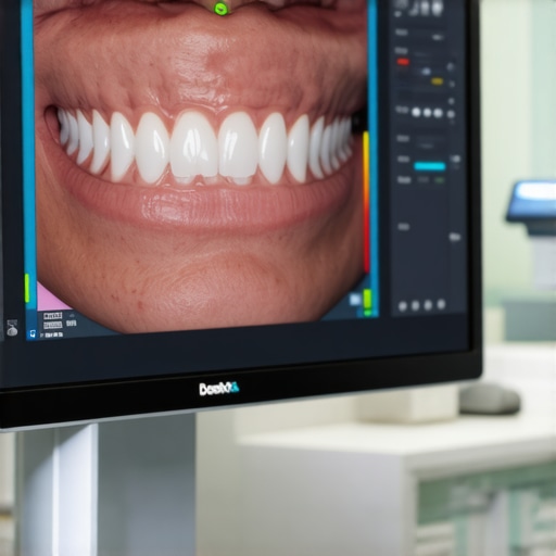 Digital Bite Analysis and T-Scan Technology 3D heat map of dental bite pressure using T-Scan digital technology for jaw health.