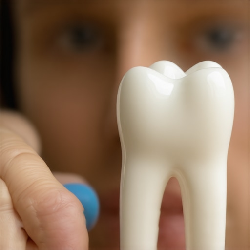 A detailed dental model illustrating how exposed dentin tubules cause cold sensitivity in teeth.