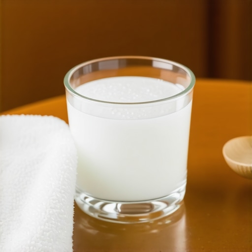 A glass of warm saltwater and a cloth for a cold compress to soothe itchy gums.