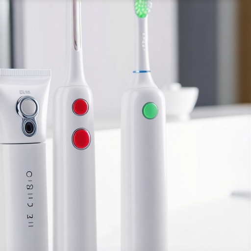 Electric toothbrush with pressure sensor and water flosser for maintaining whitened teeth with receding gums.