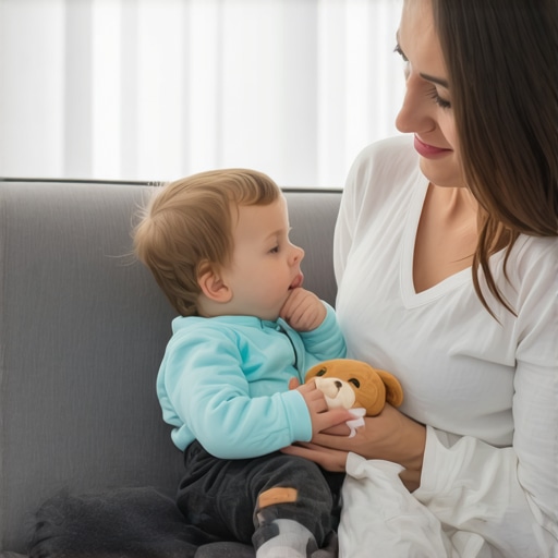 First aid for a toddler's chipped tooth Parent providing first aid for a child's dental injury