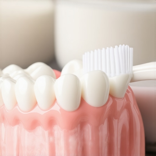 Gentle Oral Care Techniques After Spicy Meals A soft toothbrush illustrating the best way to clean teeth without damaging enamel after eating spicy or acidic food.