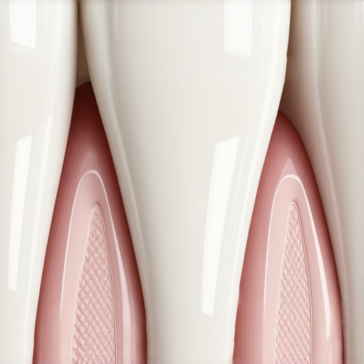 Healthy Dental Bridge Margin Close-up of a dental bridge and healthy gums