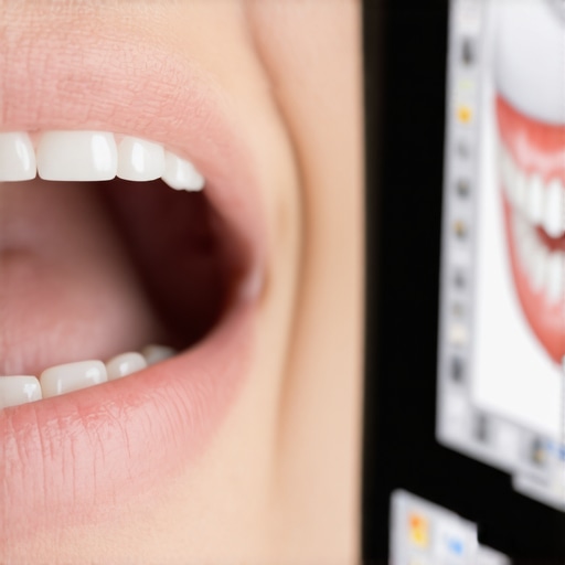 A dentist using a digital scanner to map tooth surfaces for bite alignment.