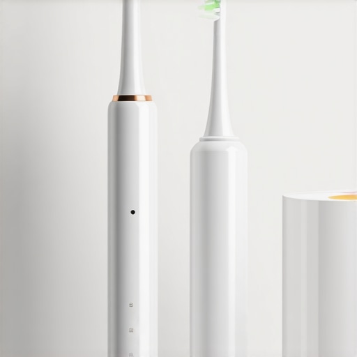 High-Tech Oral Care Tools Electric toothbrush and water flosser for advanced oral hygiene maintenance