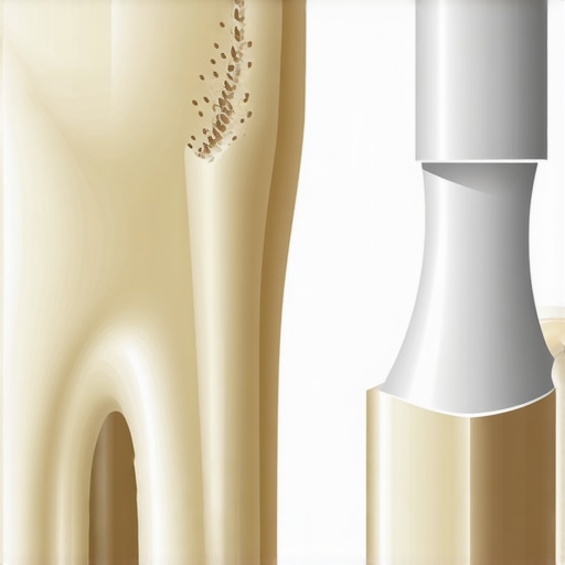 Microscopic Enamel Abrasion Comparison Macro view of tooth enamel damage caused by abrasive cleaning versus healthy enamel.
