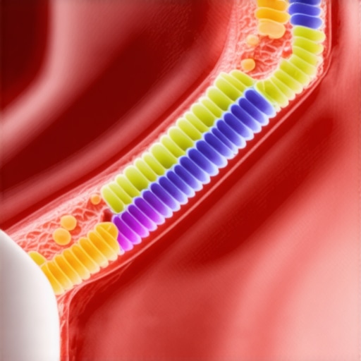 Detailed scientific representation of bacterial biofilm on a tooth surface