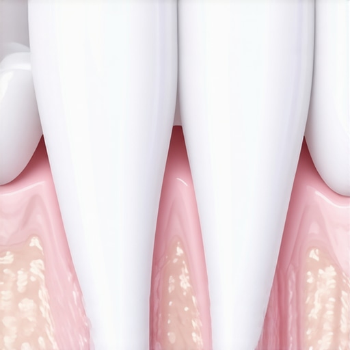 Microscopic View of a Dental Crown Margin Macro view of a perfectly fitted porcelain crown meeting the gum line.