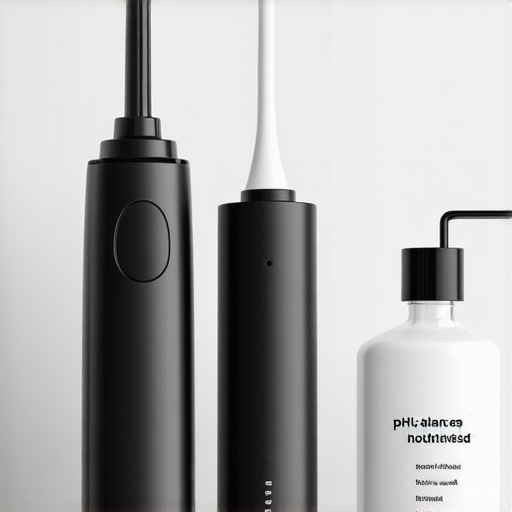 A collection of professional-grade home dental care tools including a water flosser and electric toothbrush.