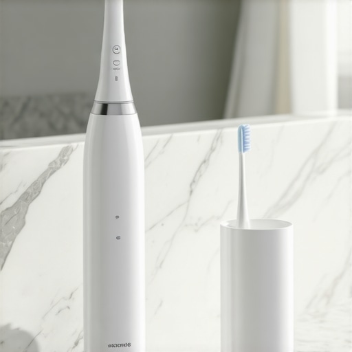 Modern Oral Care Tools Electric toothbrush and water flosser for dental implant maintenance