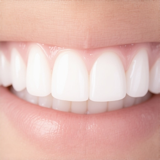 Natural vs Artificial Smile Comparison Close up of dental veneers showing natural translucency versus artificial opacity