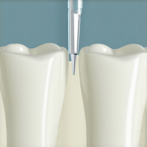 Dentist applying resin to seal microscopic gaps in a tooth to prevent sensitivity