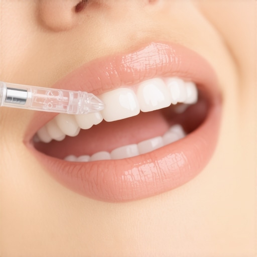 Dentist applying a protective resin sealant to a tooth to prevent cold sensitivity.
