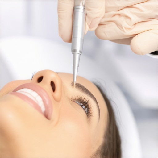 Close-up of a dentist using professional cleaning tools on a patient