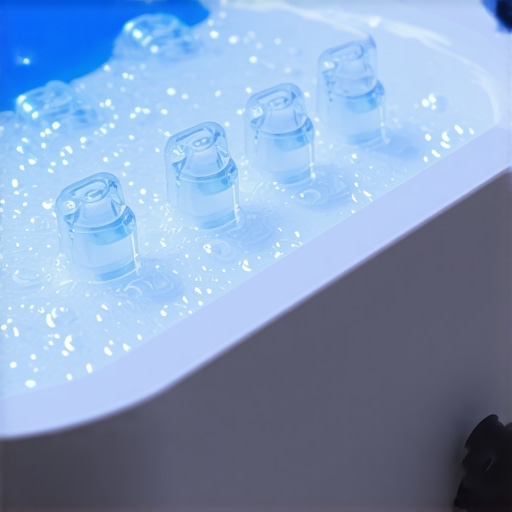 Professional Ultrasonic Dental Cleaner An ultrasonic cleaner used for maintaining dental aligners and prosthetics.