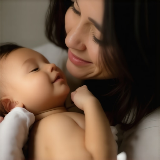 Mother massaging a toddler's jaw to prevent nighttime teeth grinding