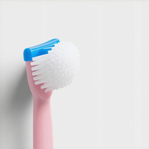 A close-up of a soft-bristled toothbrush demonstrating gentle oral care.