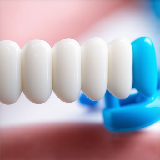 A close-up of a soft-bristled toothbrush showing the gentle touch required for gum health after scaling and root planing.