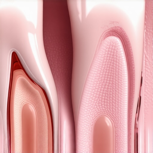 Diagram showing how bone height affects the gum tissue filling gaps between teeth.