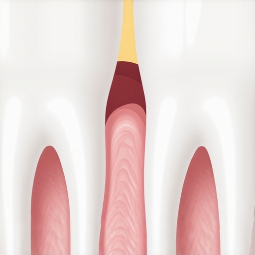 Anatomical diagram showing how bone height and tooth contact points influence black triangle gaps.