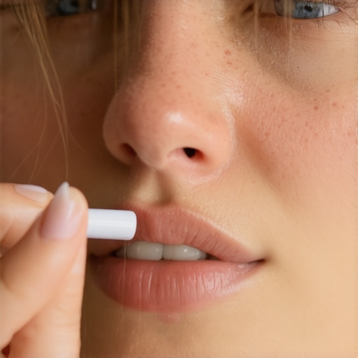 A person inspecting ingredients on a natural toothpaste tube in a dental setting