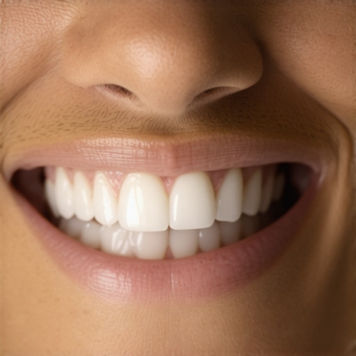 The risks of over-whitening and enamel thinning Close-up of teeth showing the difference between healthy enamel and areas thinned by abrasive products.